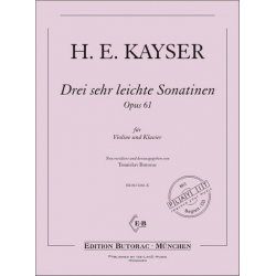 3 sehr leichte Sonatinen op. 61 (+CD) -Heinrich Ernst Kayser