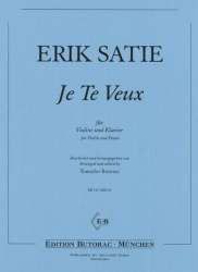 Je te veux für Violine und Klavier -Erik Satie