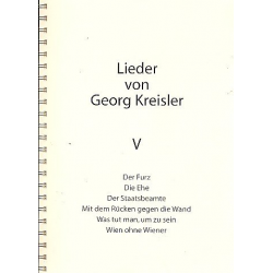 Lieder von Georg Kreisler Band 5 -Georg Kreisler