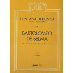 3 Canzonen für Sopran, Bass und Bc -Bartolo Selma y Salaverde