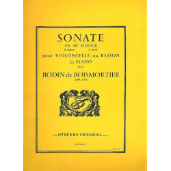 Sonate en mi mineur op.26 pour violoncelle -Joseph Bodin de Boismortier