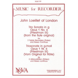 Triosonate g minor op.1,6 -Jean Baptiste (John of London) Loeillet