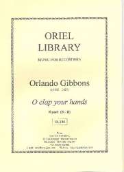 O clap your Hands for 8-part recorder ensemble (SSAATTBB) -Orlando Gibbons / Arr.Cathy Gaskell