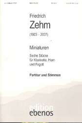 Miniaturen 6 Stücke für Klarinette, Horn und -Friedrich Zehm