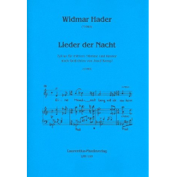 Lieder der Nacht für Gesang (mittel) -Widmar Hader