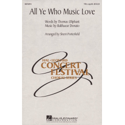All Ye Who Music Love -Balthazar Donato & Thomas Oliphant / Arr.Sherri Porterfield