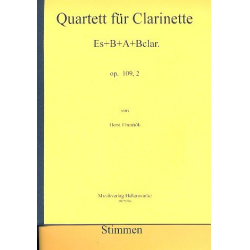 Quartett op.109,2 für 4 Klarinetten (EsBABass) -Horst Ebenhöh