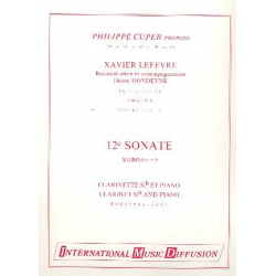 Sonate no.12 -Jean Xavier Lefèvre / Arr.Désiré Dondeyne