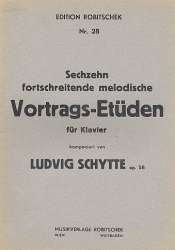 16 Etüden op.58 für Klavier -Ludvig Theodor Schytte