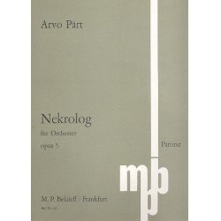 Nekrolog für Orchester -Arvo Pärt