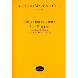3 Obras sobre Las Folias aus Flores de musica Band 3 und 4 -Padre Antonio Martin y Coll
