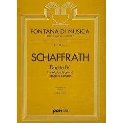 Duett Nr.4 für Altblockflöte und -Christoph Schaffrath