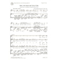 Herrn wir traun auf deine Güte -Felix Mendelssohn-Bartholdy