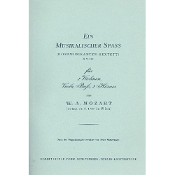 Ein musikalischer Spaß KV522 -Wolfgang Amadeus Mozart