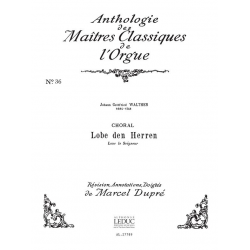 Choral: Lobe den Herren -Johann Gottfried Walther / Arr.Marcel Dupré