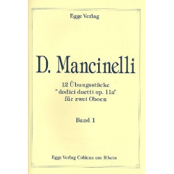 12 Übungsstücke op.11a Band 1 -Domenico Mancinelli