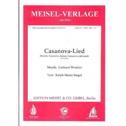 Casanova-Lied: Einzelausgabe -Gerhard Winkler