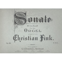 Sonate e-Moll Nr.5 op.83 für Orgel -Christian Fink