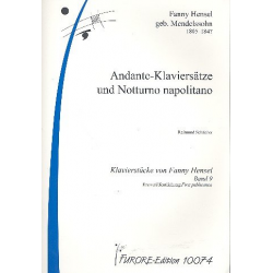 Andante-Klaviersätze  und  Notturno napolitano -Fanny Cecile Mendelssohn (Hensel)