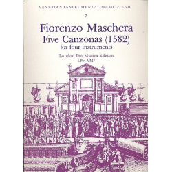 5 Canzonas for 4 instruments (SATB) - Florento Maschera