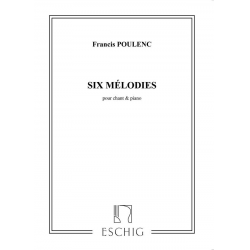 6 mélodies : pour chant et piano (frz) -Francis Poulenc