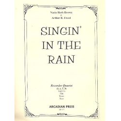 Singin' in the Rain for 4 recorders (SATB) -Nacio Herb Brown