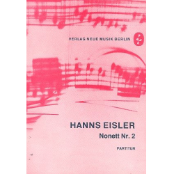 Nonett Nr.2,  Studienpartitur -Hanns Eisler