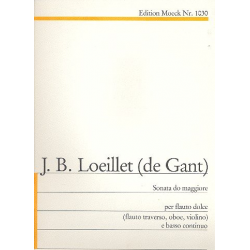 Sonate C-Dur op.1,6 : für -Jean Baptiste (John of London) Loeillet