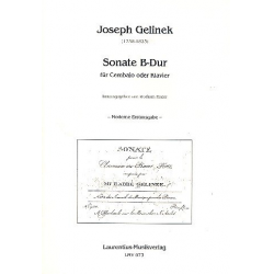 Sonate B-dur für Klavier (Cembalo) -Abbe Joseph Gelinek