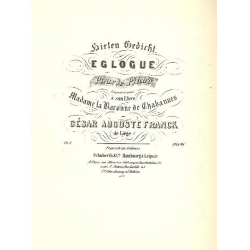 Eglogue op.3 für Klavier -César Franck