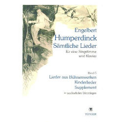 Sämtliche Lieder Band 5 -Engelbert Humperdinck