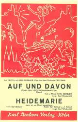 AUF UND DAVON / HEIDEMARIE Salonorchester -Karl Berbuer / Arr.Karl Wiedenfeld