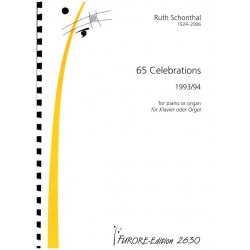 65 CELEBRATIONS FOR PIANO (ORGAN) -Ruth E. Schonthal