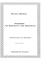 Versionen für Klarinette und Akkordeon -Werner Richter