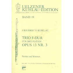 Trio F-Dur op.13,3 für 3 Flöten -Friedrich Daniel Rudolph Kuhlau