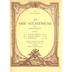 15 arie accademiche Band 1 (Nr.1-3) -Luigi Boccherini