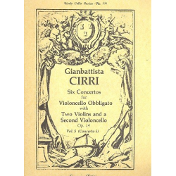 Concerto op.14,5 for violoncello -Giovanni Battista Cirri