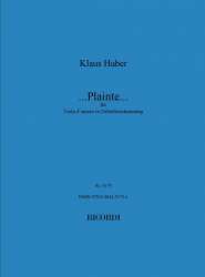 Klaus Huber : ...Plainte...für Luigi Nono -Klaus Huber