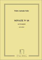Padre Antonio Soler - Sonate N. 10 En Fa Majeur, Pour Piano