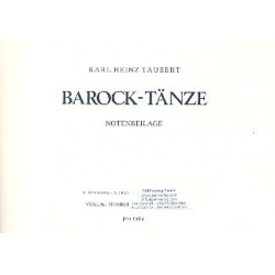 Barock-Tänze Notenbeilage -Karl Heinz Taubert