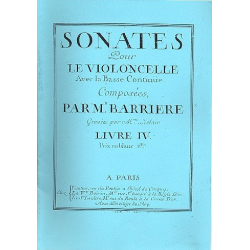 Sonates pour le violoncelle -Jean-Baptiste Barriere