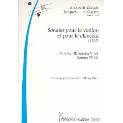 Sonates nos.5+6 pour le violon et -Elisabeth Jacquet de la Guerre