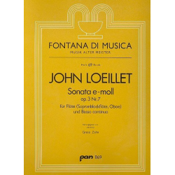 Sonata e-Moll op.3,7 für Flöte -Jean Baptiste (John of London) Loeillet