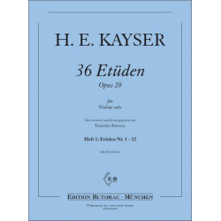 36  Etüden op.20 Band 1 (nos.1-12) -Heinrich Ernst Kayser