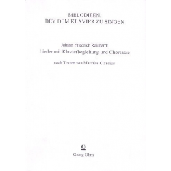Lieder mit Klavierbegleitung und Chorsätze -Johann Friedrich Reichardt