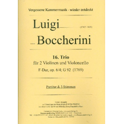 Trio F-Dur Nr.16 op.6,4 G92 -Luigi Boccherini