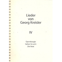 Lieder von Georg Kreisler Band 4 -Georg Kreisler