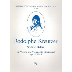 Sonate B-Dur op.16,3 für -Rodolphe Kreutzer