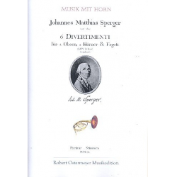 Divertimenti SWVD1 Band 1 (Nr.1-6) -Johann Mathias Sperger