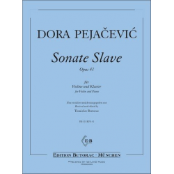 Sonate Slave op.43 für Violine und Klavier -Dora Pejacevic / Arr.Tomislav Butorac